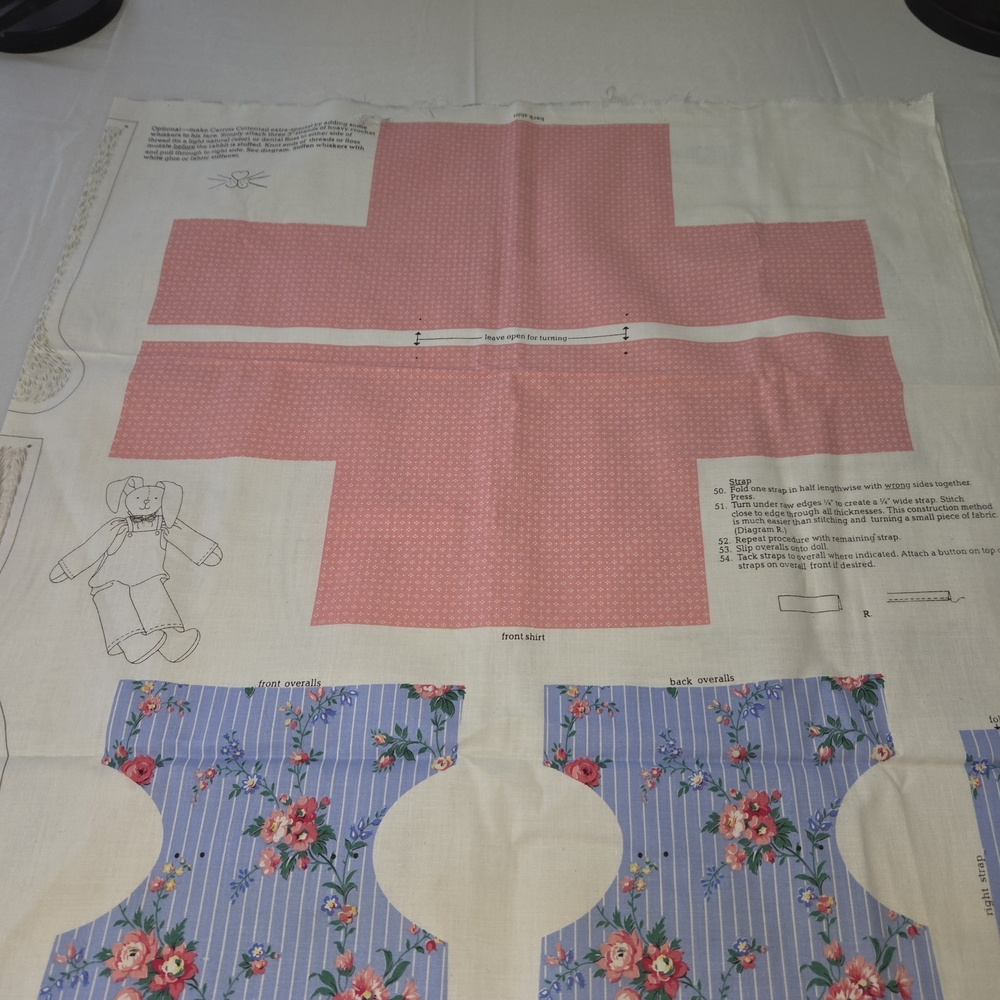 VIP Screened Print Cut & Sew "Once Upon A Time" Carrots Cottontail Pattern RRCP - Picture 4 of 8